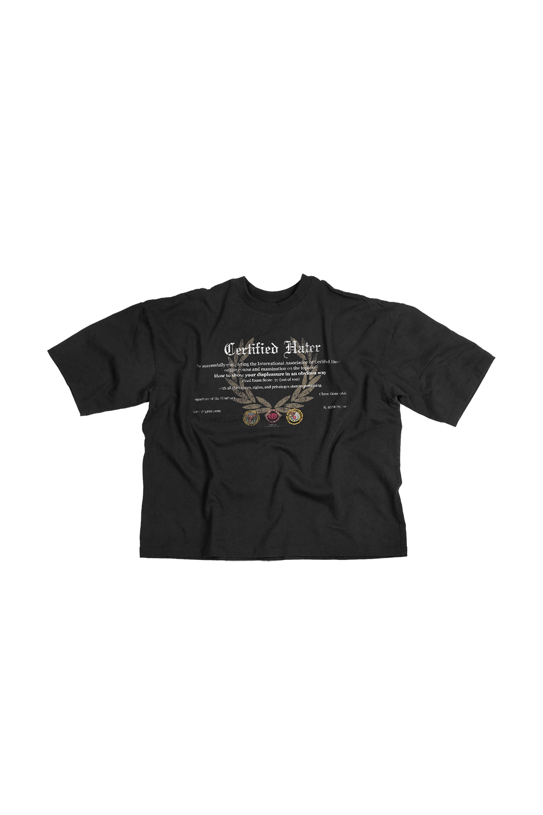 T-SHIRT CERTFIED HATER