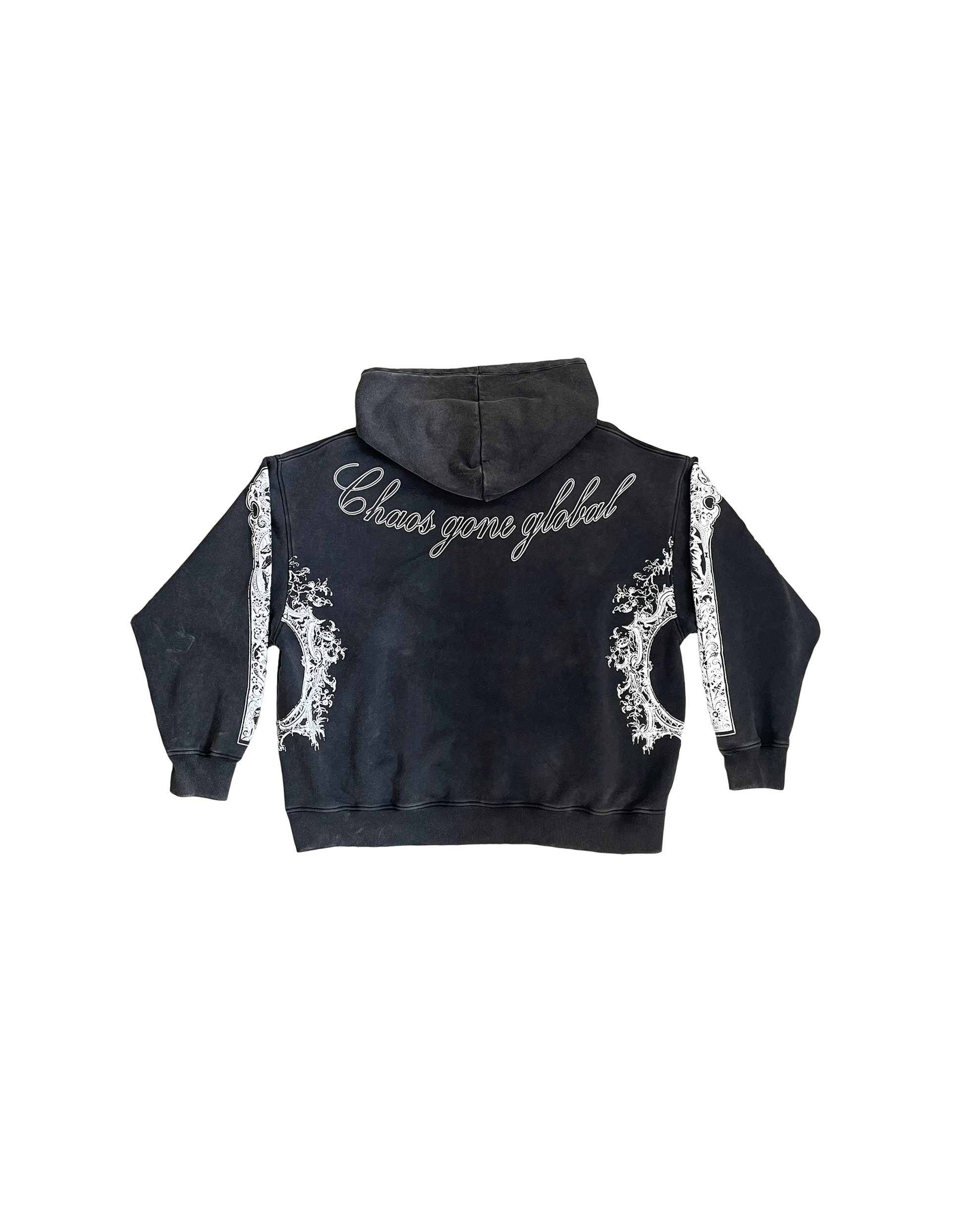 Spiral - Grieving Angel Graphic Hoody - Black, 100% Cotton Fleece