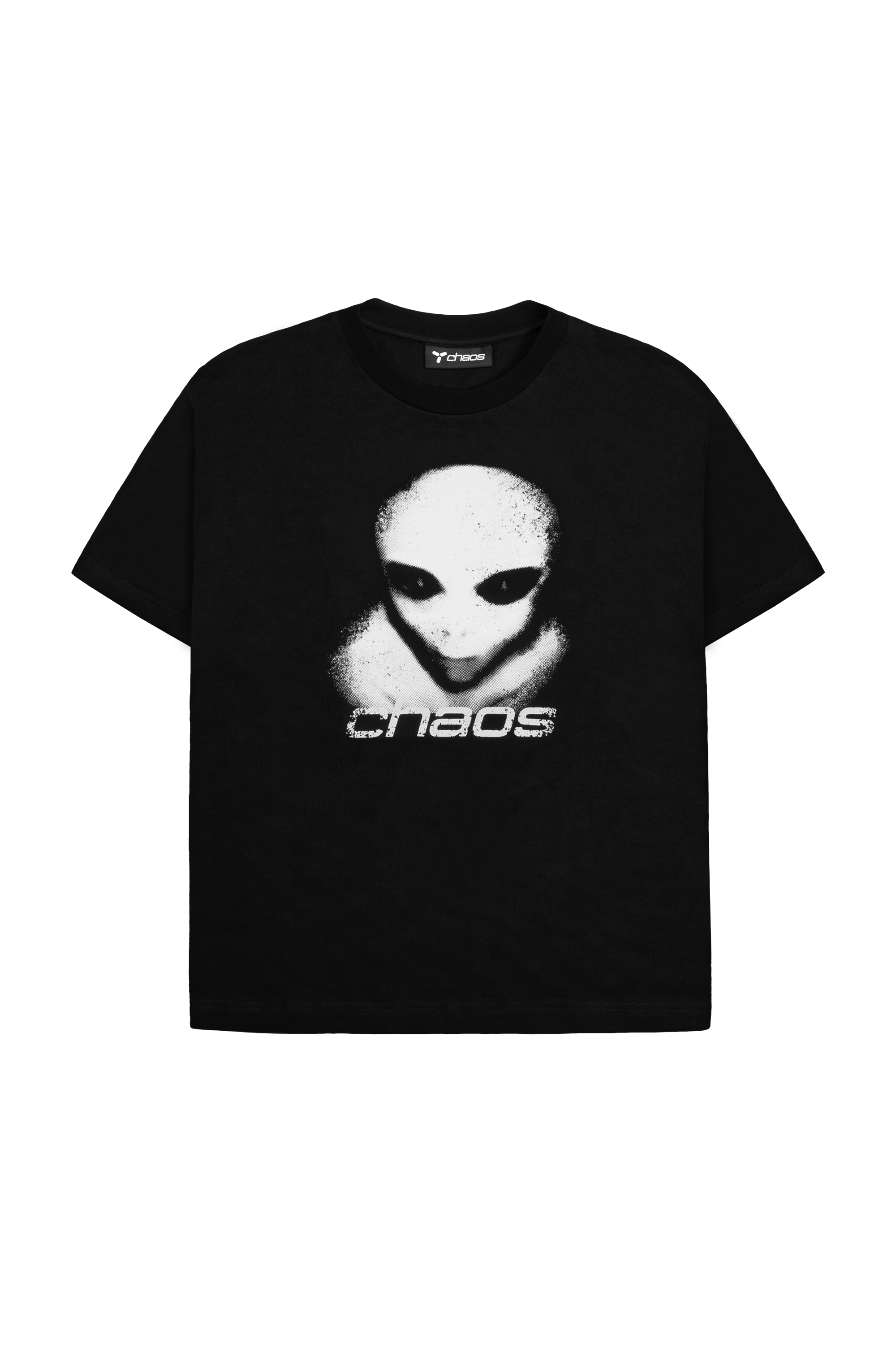 Distressed Alien Black/White T-shirt